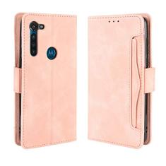 Capa com compartimento para cartão para Moto G8, capa flip de couro para Moto G8, capa magnética retrô para celular, capa carteira de telefone com compartimentos para cartões
