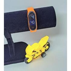 Kit Relógio Infantil Digital Led Prova água Esportivo Bracelete Silico