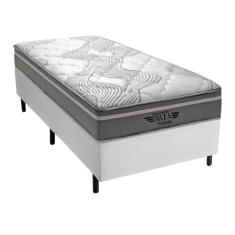 Cama Box Solteiro + Colchão Ibiza D33 Mola Superlastic 88x188x60cm Vár