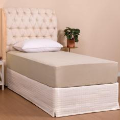 Jogo De Lençol Solteiro Linea Percal 200 Fios 2 Peças - Bege
