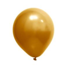 Balão Cromado Ouro - 9 polegadas - 25 Unidades