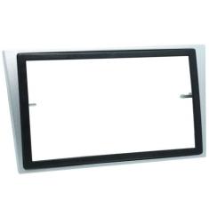 Moldura Painel 2 Din Dvd Corsa 2002 à 2014 Meriva Montana Vectra Prata