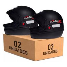 Capacete San Marino Classic Preto Fosco  Automático, Preto Fosco, 56 /