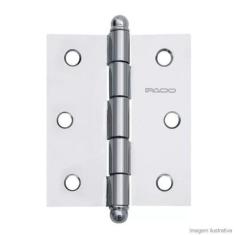 Dobradiça Simples Aço Carbono 6,3cmx7,6cm 3025 com Rolamento 3 Peças P