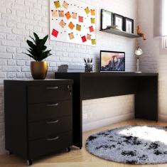 Mesa Reta Natus 40mm 120 Bramov Móveis Preto