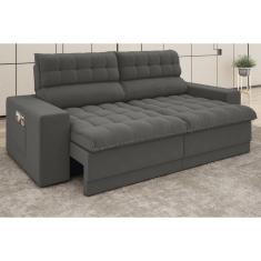 Sofá Omega 2,30m Assento Retrátil e Reclinável Velosuede - NETSOFAS