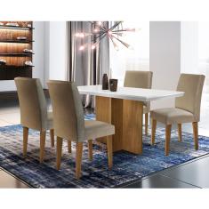 Conjunto Sala De Jantar Olimpia Com 4 Cadeiras Grécia Rufato