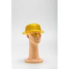 Chapéu Coco Plastico C/ Gliter - Festas e Fantasias, Dourado