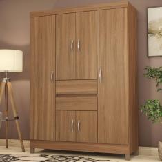 Guarda Roupa Solteiro 6 Portas E 2 Gavetas Ecom Ii Amêndola Touch Amêndola Touch