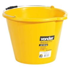 Balde de plástico extraforte 12 litros amarelo - Vonder