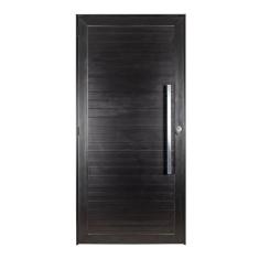 Porta De Aluminio Lambril 210x80cm Com Puxador Topsul Preto