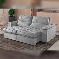 Sofá Retrátil e Reclinável 2 Lugares 250cm M178 Cinza
