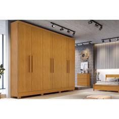 Guarda Roupa Solteiro 6 Portas e 2 Gavetas Sergipe Naturale - Bianchi