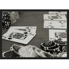 Quadro Decorativo Pôquer Jogo de cartas Salas Baralho Decorações Com M