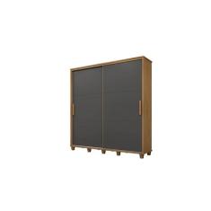 Guarda-Roupa Monte Carlo 2 Portas Cinamomo/Grafite – RV Móveis