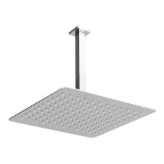 Ducha Chuveiro Slim Quadrado Metal 30X30Cm Com Braço De Teto