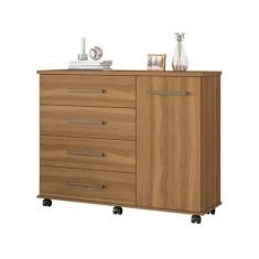 Cômoda 4 Gavetas Flora 4130 Amêndola Touch Demóbile, Amêndola Touch