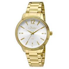 Relógio Condor, Pulseira de Aço, Feminino, Dourado