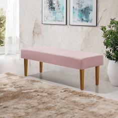 Recamier Casal Pés em Madeira Maciça 1,38m Lisboa Veludo Rosê