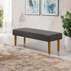 Recamier Casal Pés em Madeira Maciça 1,38m Lisboa Linho Grafite