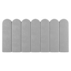 Painel Cabeceira Cama Box Solteiro Lana 100cm Suede Cinza Claro- Abmaza