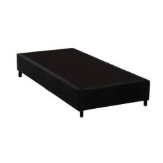 Cama Box Base Solteiro Universal Suede Black (96x203x20) - Costa Rica 