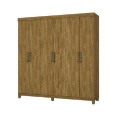 Guarda Roupa R22 6 Portas 2 Gavetas Sem Espelho Com Pés Carioca Móveis