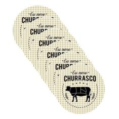 Sousplat Churrasco Bege - NSW, Sem base, 6 Peças