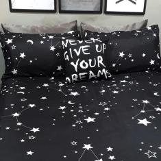 Lençol Com Elástico Casal Queen 4 Un Star Decor Com Almofada - Casa Da