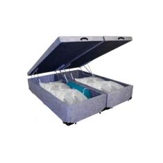 Base Box Baú Queen 158x198 Suede - PH&S, Cinza