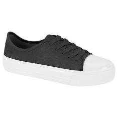 Tênis Feminino Casual Preto Branco Beira Rio 4220.422-Feminino