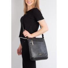 Bolsa transversal de couro Karina Feminina-Feminino