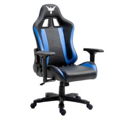 Cadeira Gamer Kids Raven X-10, Estrutura em metal, braço 4D, encosto reclinável até 180° Preta Azul