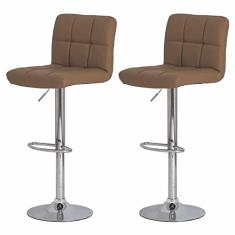 Kit 2 Banquetas Giratórias Gomos (Marrom)