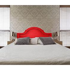 Cabeceira Solteiro Diamond Provence Suede Liso Vermelho 90 X 60