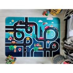 Tapete Infantil Emborrachado Antiderrapante Divertido 95cmx130cm City