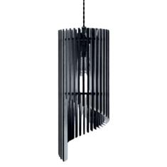 Luminária Teto tipo Pendente MÍSTICA MDF - Completa - Cor: Preta - LEN
