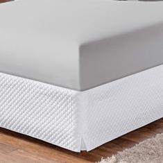 Lençol Cama King Avulso Box - Mercado Bordado, Cinza