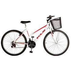 Bicicleta Aro 26 Kls Sport Freio V-Brake Mtb 21 Marchas Feminina, Bran