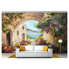 Papel De Parede Cidade Antiga Rua Européia 3D Cda18 - Você Decora