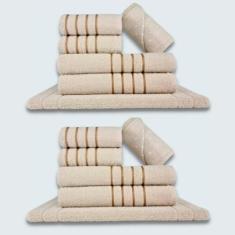 Jogo De Toalhas 12 Ps Coleo Montreal 100% Algodo Bg+bg - Toalhas Beka