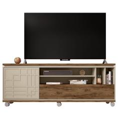 Rack Bancada Até 65 Polegadas Form Jatoba Off White Caemmun