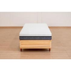 Cama Box Rústica Serenelife, Natural, Solteirão