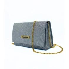 Bolsa de Mão Festa Balada Casamento Casual Clutch Brilho Alça Corrente-Feminino