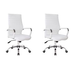 Conjunto com 2 Cadeiras de Escritório Diretor Cleaner 