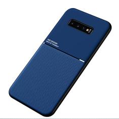 Kepuch Mowen Case Capas Placa de Metal Embutida para Samsung Galaxy S10+ S10 Plus - Azul