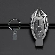 TPHJRM Tampa da chave da caixa da chave do carro em liga de zinco, adequado para Mercedes Benz W203 W210 W211 W124 W202 W204 W212 W176 AMG