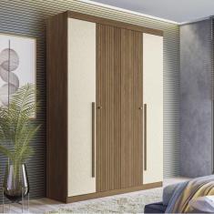 Guarda Roupa Buriti 4 Portas Jatobá/Areia