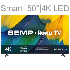 Smart TV 50" Semp |4K| Controle de Voz HDR Qualidade brilho/contraste Processador Roku - 50RK8600