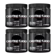 Kit 4 Creatinas Turbo 150g Pote - Black Skull
